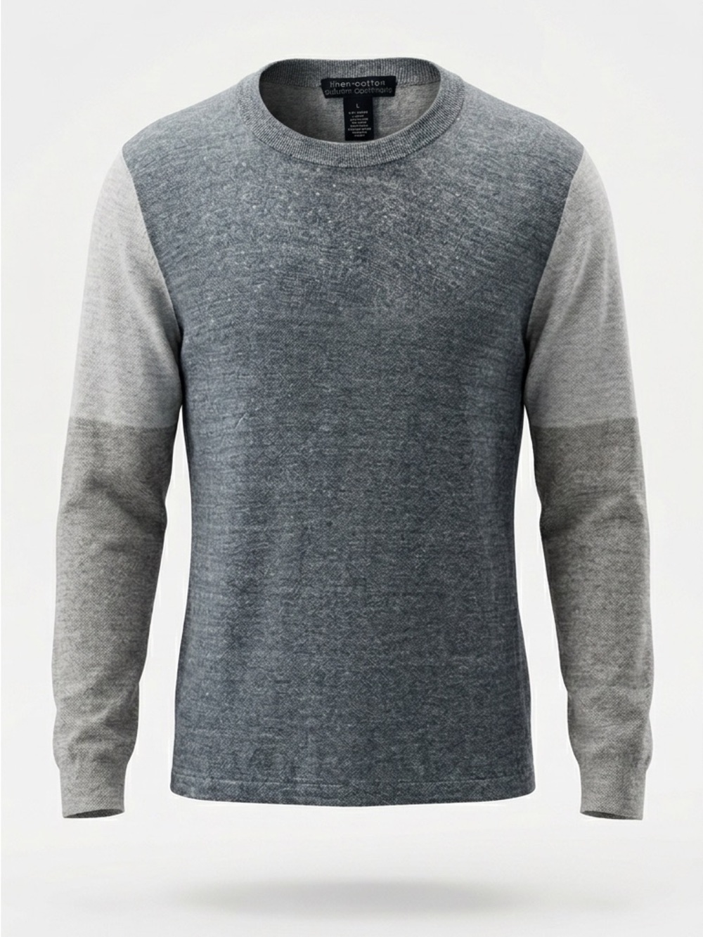 Autumn Cashmere Linen & Egyptian Cotton Colorblock Sweater Men's Large